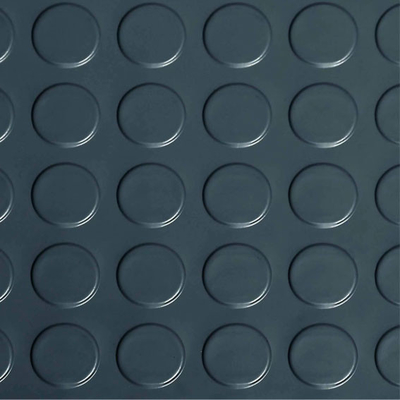 Czarna gumowa mata podłogowa o grubości 3 mm Wzór monety Antypoślizgowa ochrona podłogi
